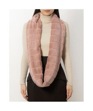 UNBILLION カシュネ cache nez / 畝入りフェイクファースヌード ピンク