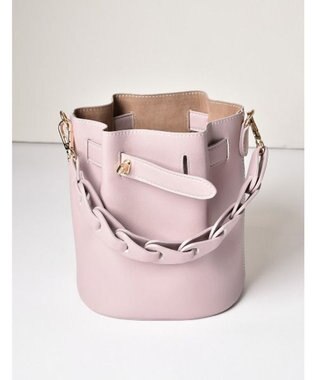 LA BAGAGERIE 【MONICA】編み込みハンドル2WAYバッグ ラベンダー