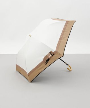 AURORA 【 Beaurance （ビューランス）】サマーシールド　リボン切り継ぎ加工晴雨兼用パラソル（折りたたみ）