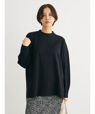 Green Parks もちやわ　モックネックプルオーバー Black