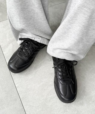 WEGO 2ラインローカットスニーカー ブラック