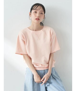 earth music&ecology デザインネックウラケプルオーバー Pink Orange