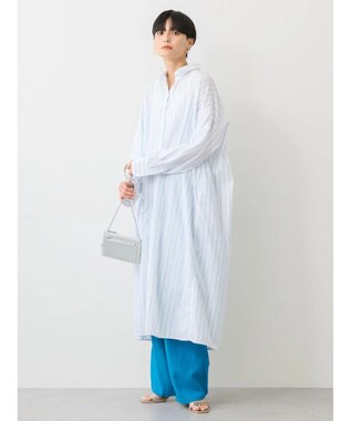 AMERICAN HOLIC 丈違いラメストライプワンピース Stripe Ivory