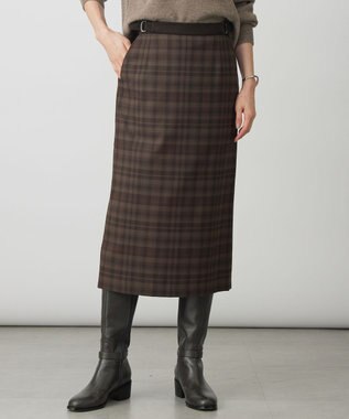 milledタータンラメチェック ナロー スカート