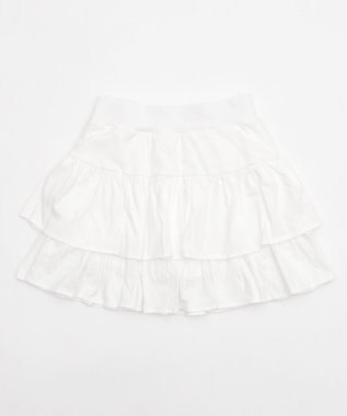 WEGO 【ウエストゴム】カットフリルスカパン ホワイト