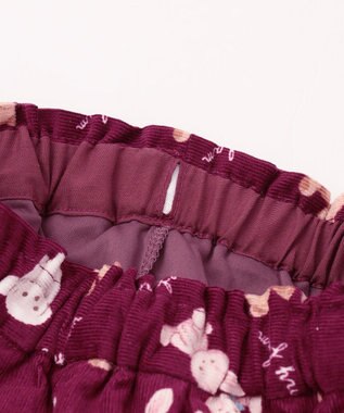 ANY KIDS アニマル 総柄 スカパン ボルドー系