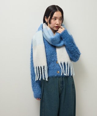 Green Parks ・Ｐｅｔｉｔ　Ｆｌｅｕｒ　シャギーニットカーディガン Blue