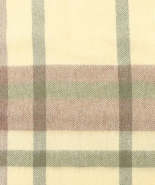 組曲 ウールチェックストール イエロー系