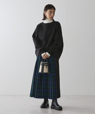 AMERICAN HOLIC 【WEB限定】袖タックコクーンポンチプルオーバー Black