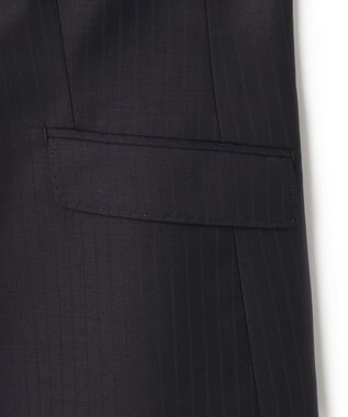 23区 【セットアップ対応】ファインネスウール 一つ釦 ジャケット ネイビーストライプ