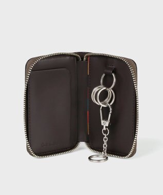 Paul Smith ブライトストライププラー スマートキー&カードケース ライトブラウン