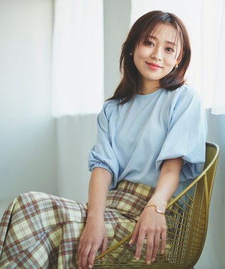 Feroux 【UVケア】バックリボンボリュームスリーブ Tシャツ スカイブルー系