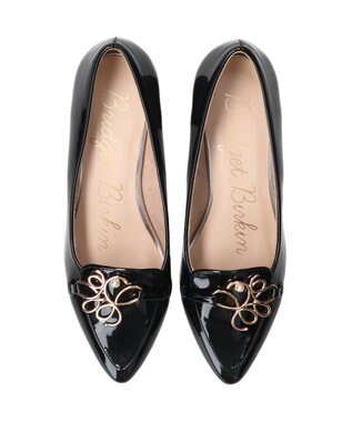 Bridget Birkin 【Bridget Birkin】ロゴパーツパンプス ブラックエナメル