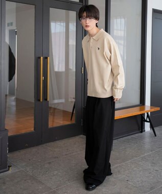 WEGO 【25年秋冬新作/ユニセックス着用ITEM/MLサイズ展開】別注USPOLOニットポロ ホワイトアイボリー