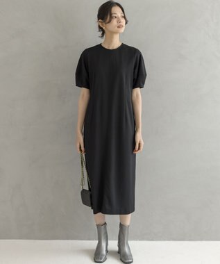 組曲 S ジョーゼットジャージーサック ワンピース ブラック系