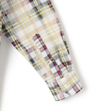 J.PRESS MEN 【J.PRESS ORIGINALS】India Madras Discharge Print Shirt ネイビー系3