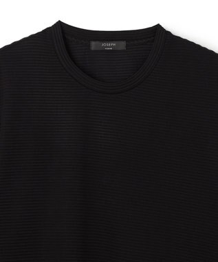 JOSEPH HOMME タックリップルジャージー　クルーネックTシャツ ブラック系