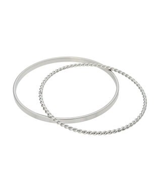 AMERICAN HOLIC ２ＳＥＴシンプルメタルバングル Silver