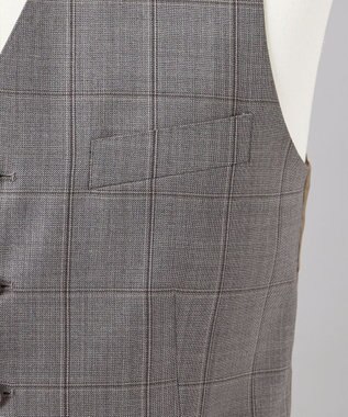 GOTAIRIKU 【DORMEUIL】AMADEUS365 3ピーススーツ （グレーチェック） ライトグレー系4