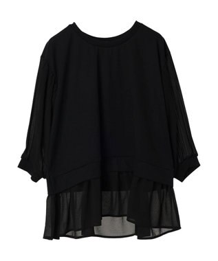 Green Parks 消しプリーツドッキングカットチュニック Black