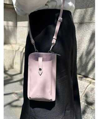 LA BAGAGERIE 【MONICA】バイカラー スマホショルダー ピンク