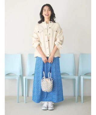 Green Parks ノーカラーカツラギジャケット Ecru