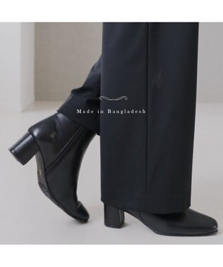 Pointer 【石岡真実さん着用】本革ショートブーツ ブラック