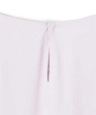 23区 【洗える】シルキーデシン ボールチェーン カットソー ライラック系