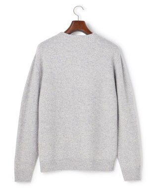 J.PRESS MEN ウール×カシミヤの上質素材【Cash Lamb's Wool】ケーブルクルーネック ニット_25年モデル ライトグレー系