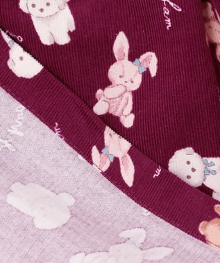 ANY KIDS アニマル 総柄 スカパン ボルドー系