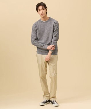 J.PRESS MEN ギマコットンカノコクルーネック ニット ネイビー系