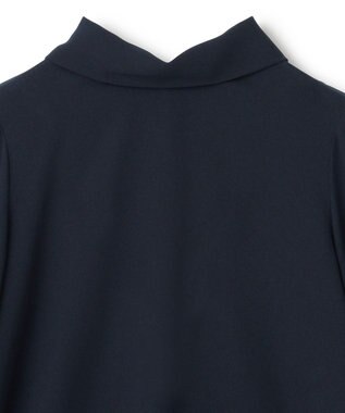 BEIGE， 【WEB限定・洗える】STOW / ボウタイブラウス Navy