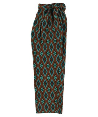 Green Parks アート柄イージーパンツ Brown