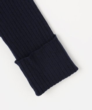 ANY SIS S CICA加工 襟デザイン ニット ネイビー