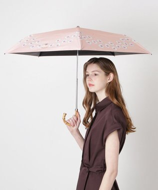MOONBAT 【 遮光率100％/遮熱/UV】PAUL&JOE ACCESSOIRES(ポール&ジョー) 晴雨兼用日傘  Lovely daisy  クリザンテーム ヌネット 折りたたみ傘 竹手元