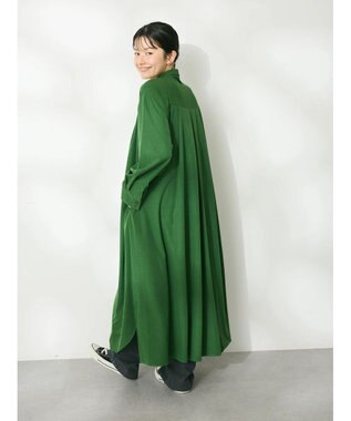 CRAFT STANDARD BOUTIQUE イージーケアタック入りワンピース Green