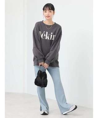 earth music&ecology ぽこぽこスリットパンツ Royal Blue