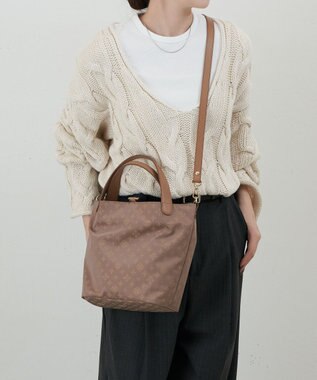 russet ナイロンジャガード2WAYミニトートバッグ(SF-260) Mocha