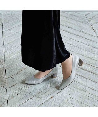 Riz raffinee <Riz raffinee>Vカットポインテッドトゥパンプス ダークシルバー