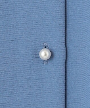 組曲 【サッシュベルト付き】パールボタンシャツワンピース ブルー系