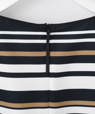 自由区 【接触冷感・速乾・UVカット・撥水・防シワ】リネンライクツイル プルオーバーブラウス ネイビー系1