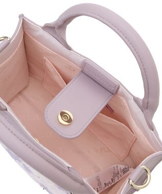 Maison de FLEUR フラワーレース2Wayスクエアトートバッグ Lavender