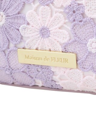 Maison de FLEUR フラワーレース2Wayスクエアトートバッグ Lavender