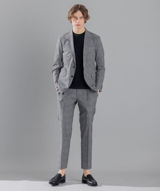 JOSEPH HOMME ドライコットンリンクス　半袖ニット ブラック系