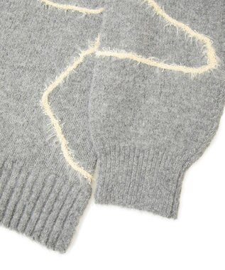 AMERICAN HOLIC ニュアンスライン柄ニットプルオーバー Gray Mixture