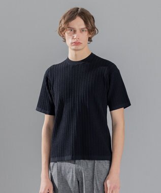 JOSEPH HOMME ドライコットンリンクス　半袖ニット ブラック系