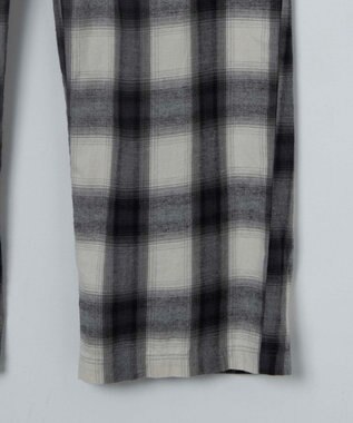 WEGO 【ウエストゴム】オンブレチェックイージーパンツ ホワイトチェック1