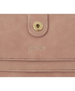 genten アンティーコ×LIBERTY 口金二つ折り財布 サンドピンク