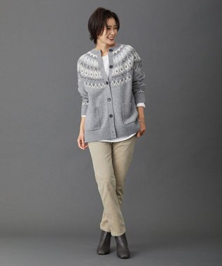 J.PRESS LADIES 【洗える】コーデュロイストレッチ パンツ ライトグレー系