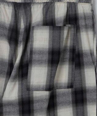 WEGO 【ウエストゴム】オンブレチェックイージーパンツ ホワイトチェック1